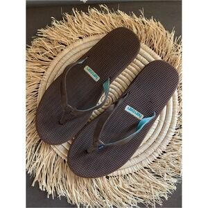 HARI MARI Women's Dune Flip Flip Sandals Brown 11